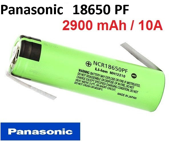 Акумулятор Panasonic NCR18650PF 2900mAh/10A під паяння, фото 1