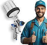 Фарбопульт Підходить для розпилювача повітря Spectrum Premium HTE з гравітаційною подакою й бічним вентилятором, фото 3