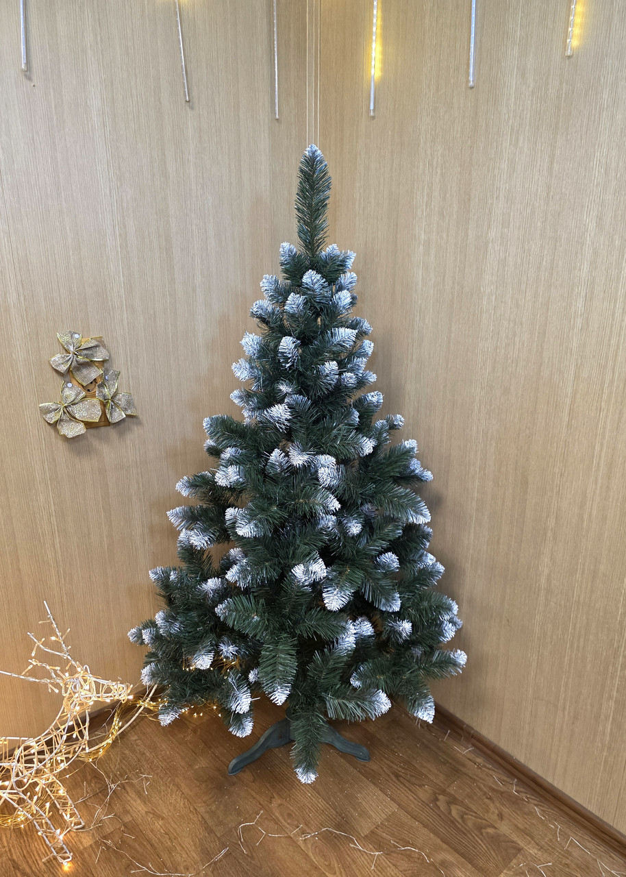 Ялинка "Снігова королева" ПВХ з білими кінчиками, 1.5 м, фото 1