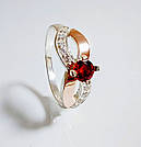 Срібна каблучка з золотом, фото 2