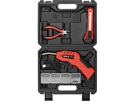 Паяльник для пластика YATO акумул. Li-Ion 3.7 В 2АГод, 40 Вт, макс. t= 600ºC у футлярі з обладнанням Techno-Torba Гарант Качества