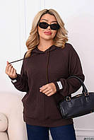 Жіноча тепла в'язана кофта великого розміру, фото 2