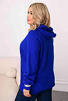 Жіноча тепла в'язана кофта великого розміру, фото 10