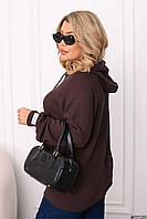 Жіноча тепла в'язана кофта великого розміру, фото 8