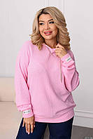 Жіноча тепла в'язана кофта великого розміру, фото 4