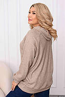 Жіноча тепла в'язана кофта великого розміру, фото 9