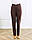 Класичні теплі жіночі брюки шоколадного кольору, фото 2