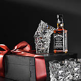 Подарунковий набір для віскі з камінням у дерев'яній коробці 4 кришталеві склянки BOHEMIA 350 мл, фото 6