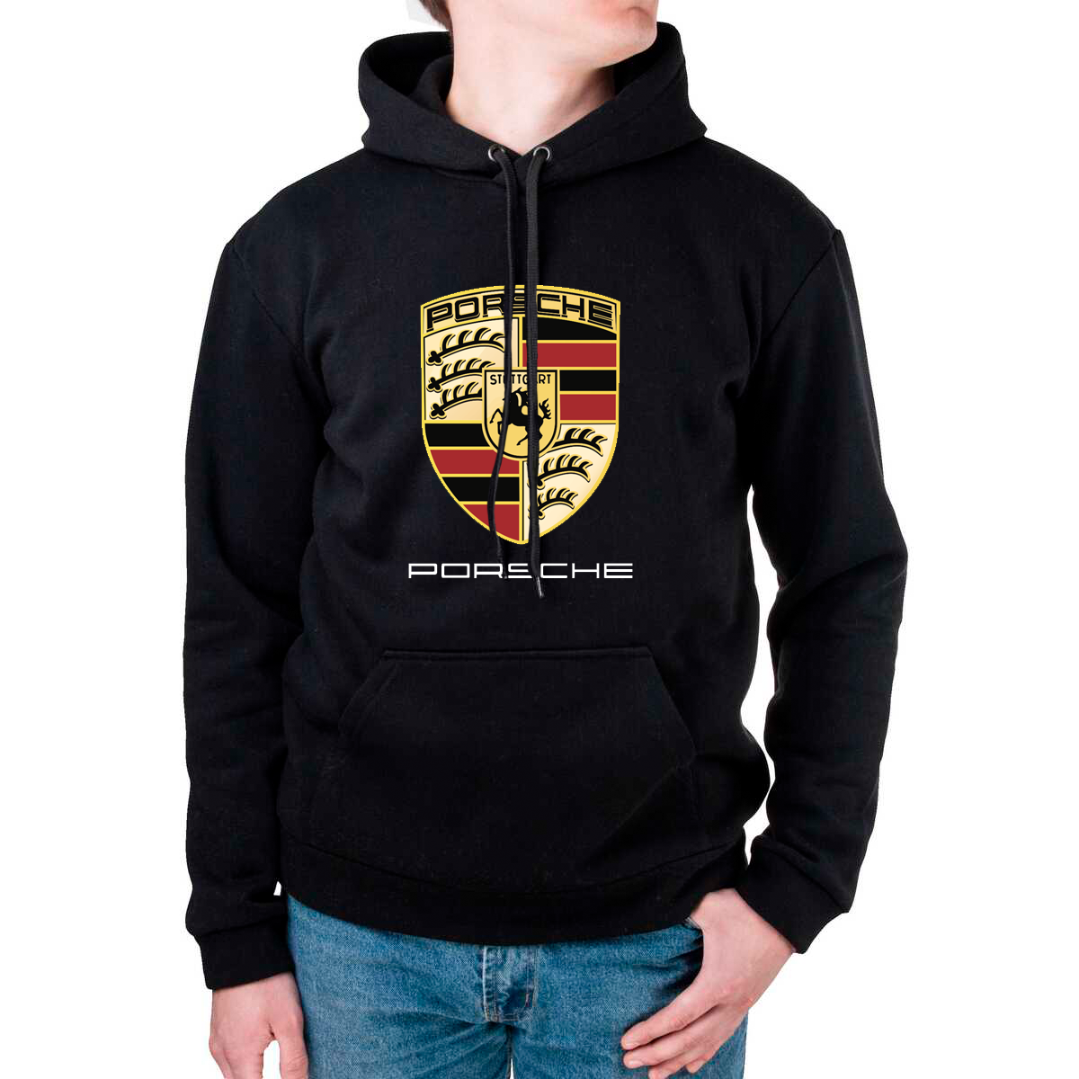 Худі чорна з маркою авто Porsche/Порше, фото 1