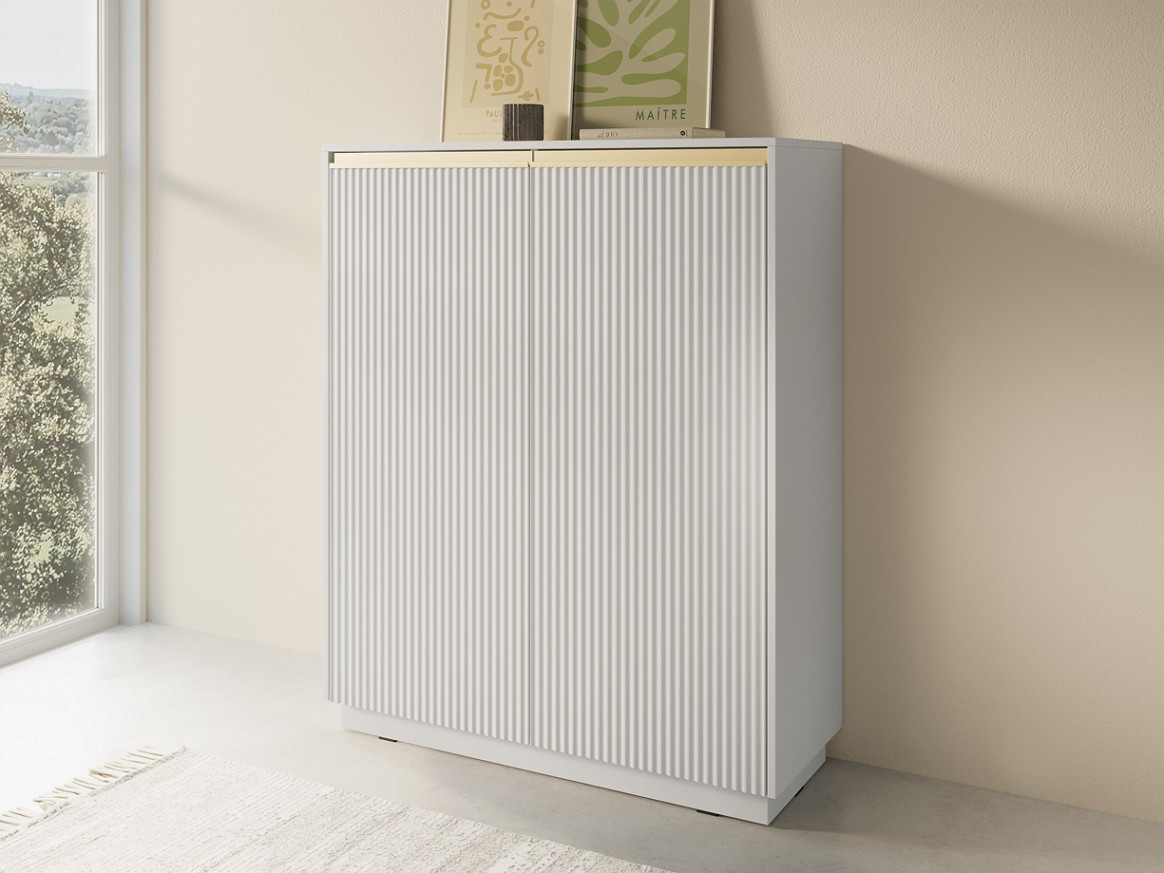 Комод високий Perfect Home Роял / Royal KW104 2-дверний Білий (PFH-091288), фото 1