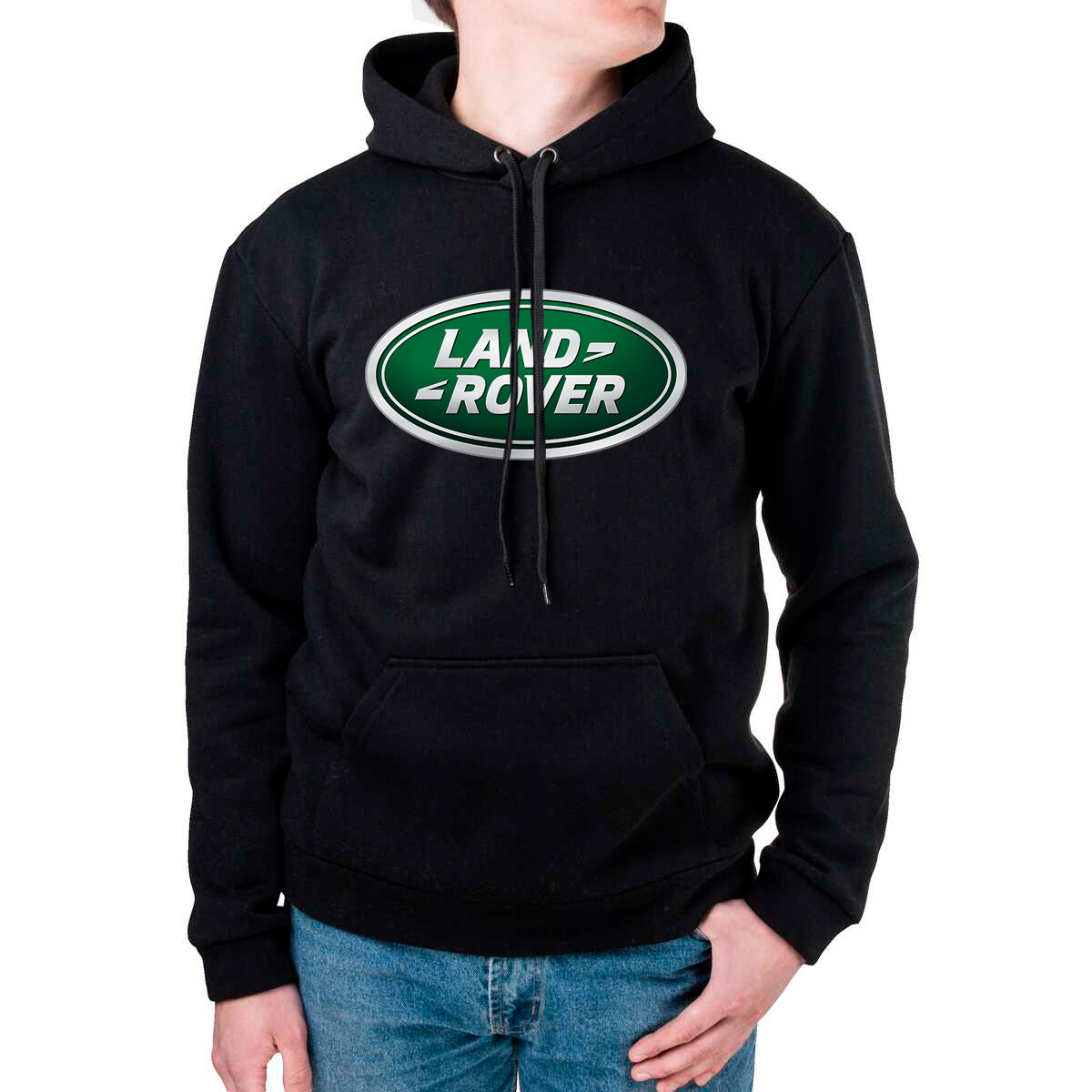 Худі чорна з маркою авто Land Rover/Ленд Ровер, фото 1