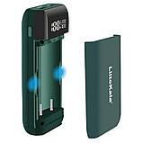 Зарядний пристрій-павербанк LiitoKala Lii-MP2 на 2 канали для акумуляторів, зелений Baumar - Всегда Вовремя, фото 8