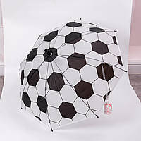 Класична дитяча парасолька-тростина напівавтомат з поліестеру 8 спиць діаметр 82 см Чорна HP-23-9B