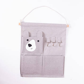 Підвісний органайзер на 3 відділення 28×33 (см) Сірий HP-41-12G