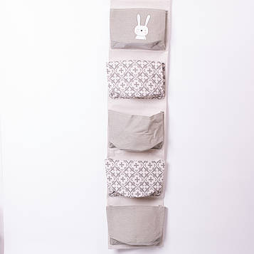 Підвісний органайзер на 5 відділень 20×58 (см)  Сірий HP-41-13G