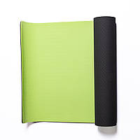 Килимок для йоги нековзкий 173×58 см Зелений HP-42-10GR