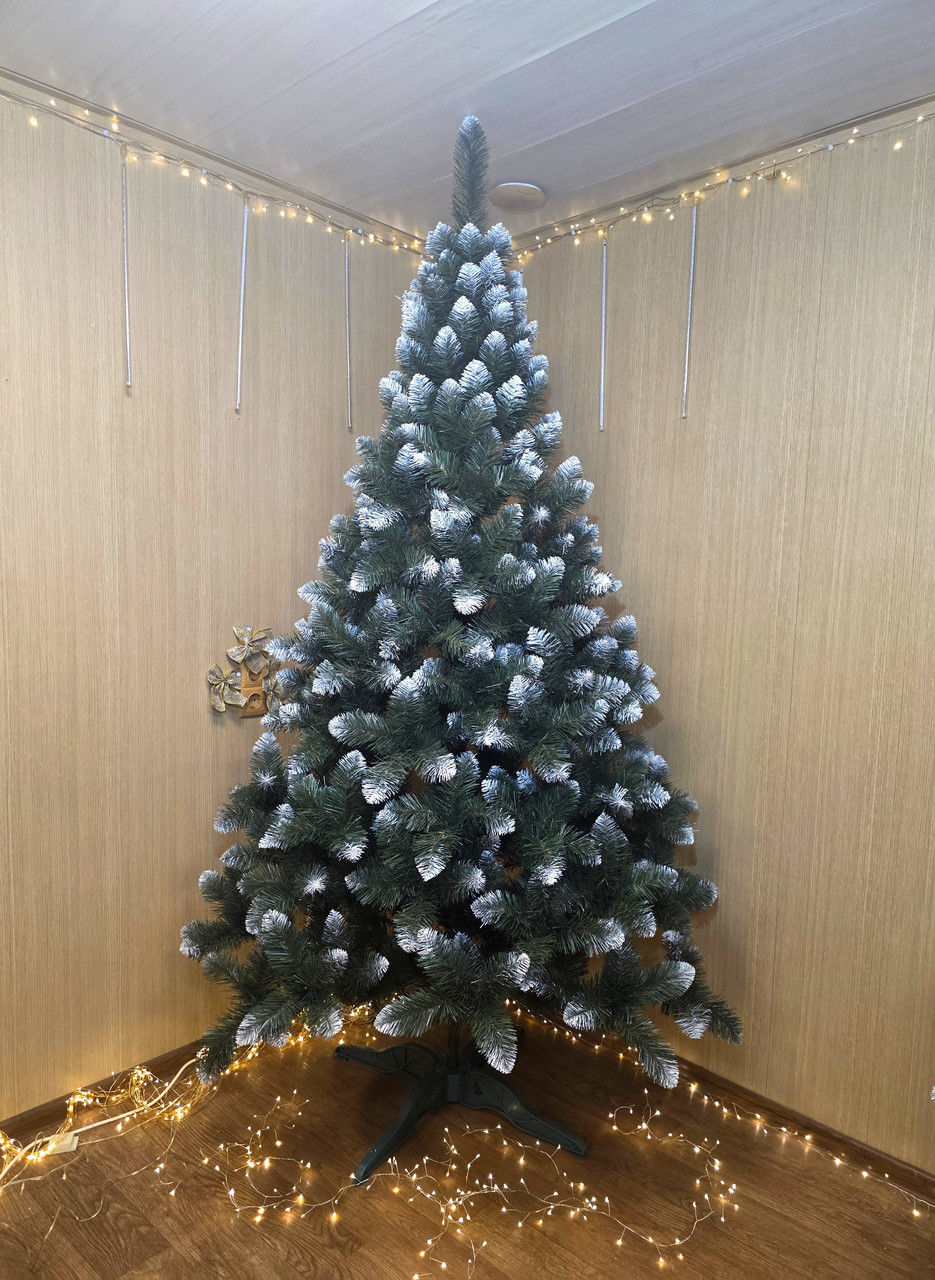 Ялинка "Снігова королева" ПВХ з білими кінчиками, 2.2 м, фото 1