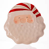 Новорічна тарілка з порцеляни Санта 25×25 (см) CR-1-31
