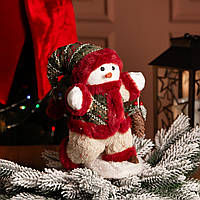 Новорічна фігурка Сніговик з шишкою 19×17×40 (см) CR-4-16