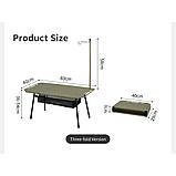 Складаний стіл Naturehike CNK2450JJ025, 80х40 см, алюміній, чорний Baumar - Всегда Вовремя, фото 2