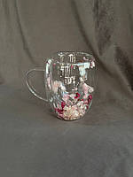 Чашка с двойным дном Olens 102-1251 Розовое обаяние с сухоцветами 350 мл 1шт tre