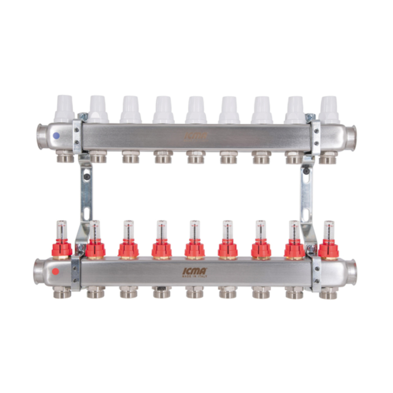 Колектор з витратомірами (нерж.) 1" х9 Icma № К073 Baumar - Час Купувати