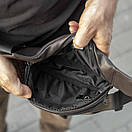 Сумка поясна (бананка) Body Brown унісекс, натуральна шкіра Флотар, коричнева, 3 відділення, фото 4