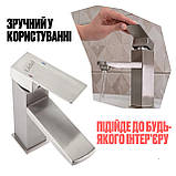 Змішувач для раковини Lidz Kubis 001F (k35) LDKUB001FNKS28534 Nickel Baumar - Завжди Вчасно, фото 6
