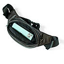 Сумка поясна (бананка) Body Brown унісекс, натуральна шкіра Флотар, коричнева, 3 відділення, фото 9