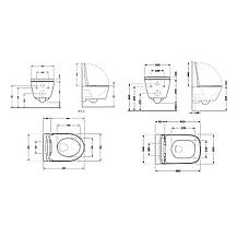Акційний набір: Унітаз підвісний Jay Ultra Quiet QT07335177W 485х360х320 + Tern Ultra Quiet QT17332303ASW 490x365x325 Techno-Torba, фото 2