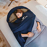 Спальник з капюшоном Naturehike Sunny Day PL02 U250 CNK2550WS028, (8,5°C), лівий, блакитно-синій Baumar - Всегда Вовремя, фото 10