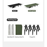 Ліжко складане Naturehike XJC08 CNK2550WS020, поліестер, алюміній, чорний Baumar - Всегда Вовремя, фото 3