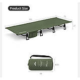 Ліжко складане Naturehike XJC08 CNK2550WS020, поліестер, алюміній, чорний Baumar - Всегда Вовремя, фото 4