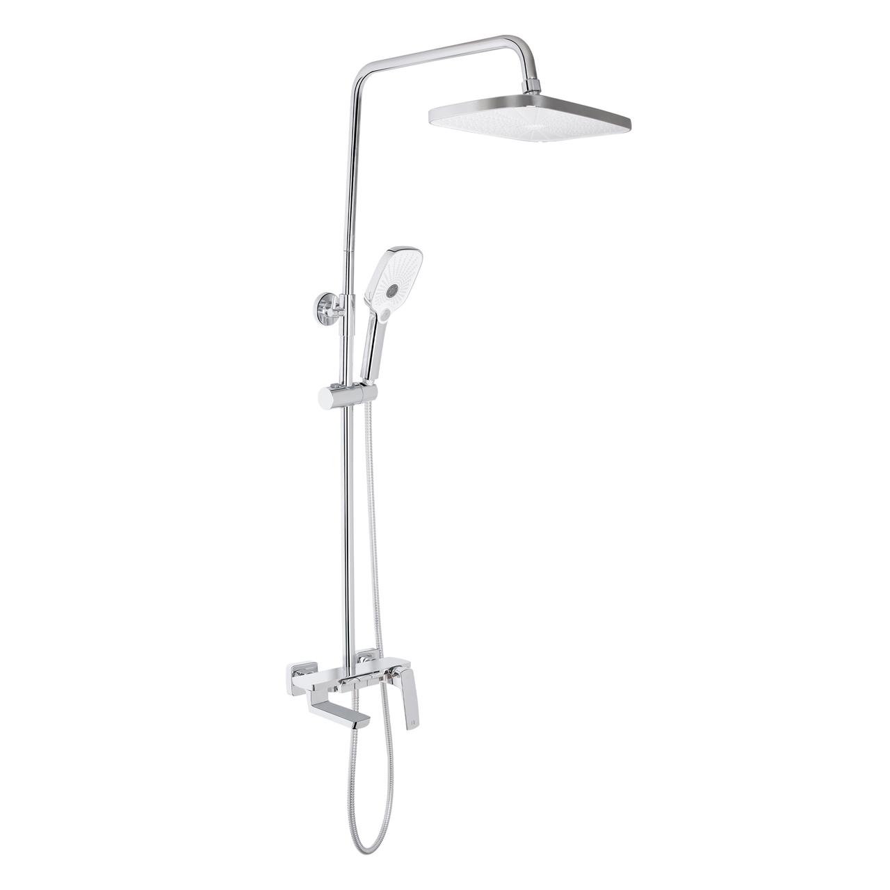 Душова система універсальна Qtap Tern на три споживача (з виливом) QTTER111CRM47591 Chrome Techno-Torba Гарант Якості