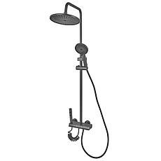 Душова колона зі змішувачем з кнопковим перемикачем з алюмінію CHAMPION PBD-009-J GRAPHITE, 4 режими (CH6550)