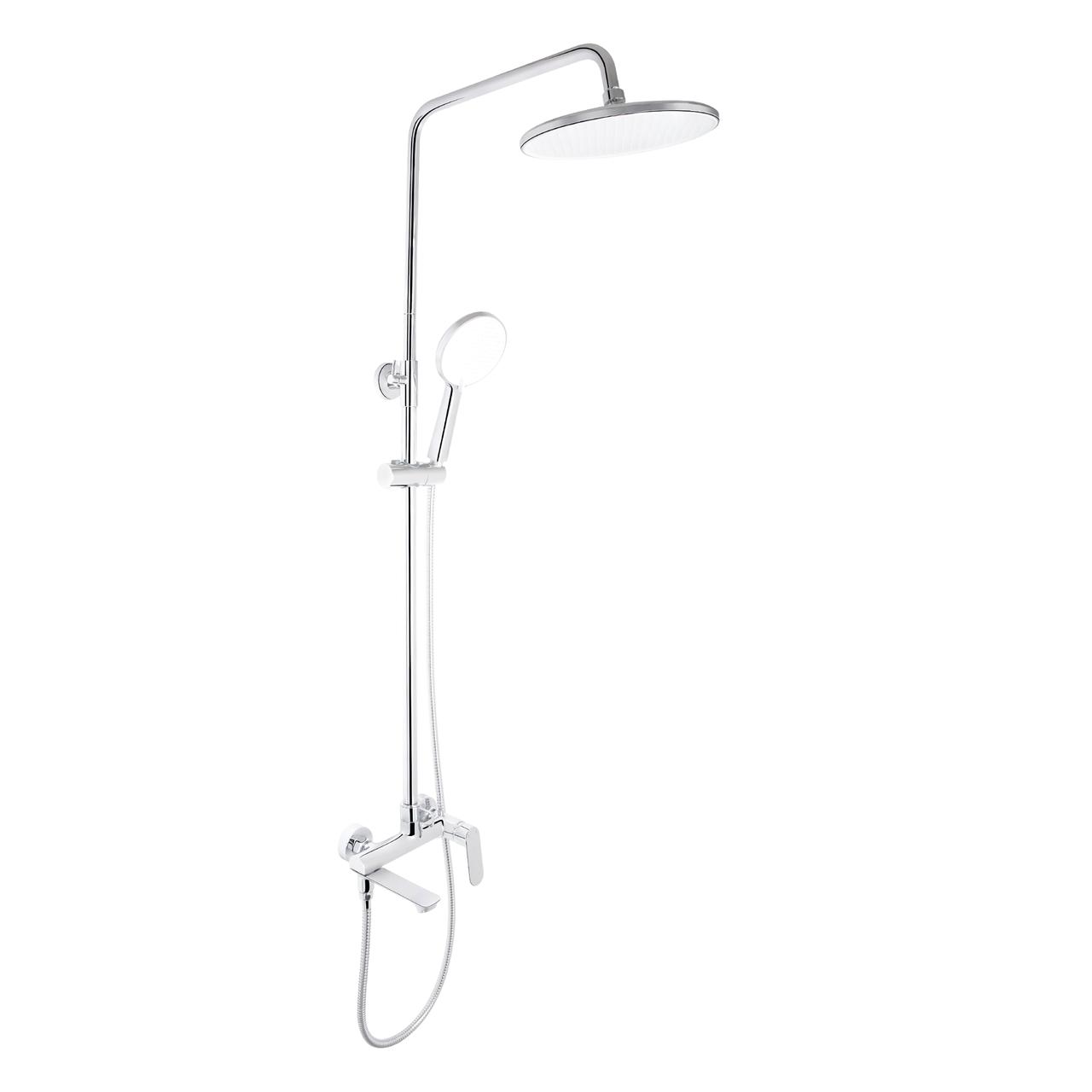 Душова система універсальна Qtap Evia на три споживача (з виливом) QTEVI111CRM47583 Chrome Techno-Torba Гарант Якості