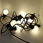 Гірлянда лампочки Белт Лайт 5 м 10 теплих білих ламп для вулиці, тераси, кафе – ретро вулична гірлянда 220В, фото 4