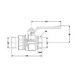 Кран кульовий "Американка" Icma 2" (PN40) прямий №347 Baumar - Завжди Вчасно, фото 2