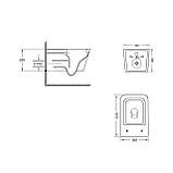 Унітаз підвісний Qtap Crow безобідковий з сідінням Soft-close QT05335170W Baumar - Завжди Вчасно, фото 2