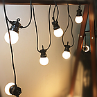 Гірлянда лампочки Белт Лайт 5 м 10 теплих білих ламп для вулиці, тераси, кафе – ретро вулична гірлянда 220В, фото 9