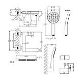 Змішувач для ванни Qtap Evia з поворотним виливом (з душовим гарнітуром) QTEVI260CRM47578 Chrome Baumar - Завжди Вчасно, фото 2