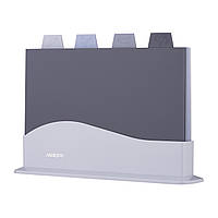 ARDESTO Набір дошок кухонних на підставці Fresh, 4шт, 23.8x33.8x7см, пластик Baumar - Порадуй Себе