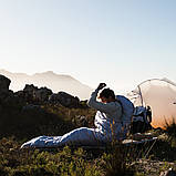 Спальник з натуральним пухом Naturehike CW400 NH18C400-D, p-р L, жовто-сірий Baumar - Всегда Вовремя, фото 4