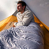 Спальник з натуральним пухом Naturehike CW400 NH18C400-D, p-р L, жовто-сірий Baumar - Всегда Вовремя, фото 6