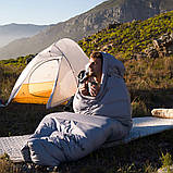 Спальник з натуральним пухом Naturehike CW400 NH18C400-D, p-р L, жовто-сірий Baumar - Всегда Вовремя, фото 8