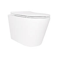 Унітаз підвісний Qtap Scorpio безободковий Ultra Quiet з сидінням Soft-close QT14332380ASW Baumar - Час Купувати