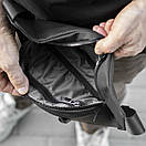 Сумка поясна (бананка) Body PERF Black унісекс, натуральна перфорована шкіра, чорна, 3 відділення, фото 5