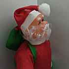 Санта Клаус на світловій драбині 1 метр led гірлянда Новорічний декор Дід Мороз на драбині, фото 3