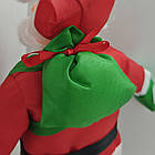 Санта Клаус на світловій драбині 1 метр led гірлянда Новорічний декор Дід Мороз на драбині, фото 4