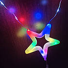 Санта Клаус на світловій драбині 1 метр led гірлянда Новорічний декор Дід Мороз на драбині, фото 6